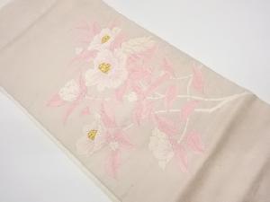 リサイクル　花模様織出し袋帯